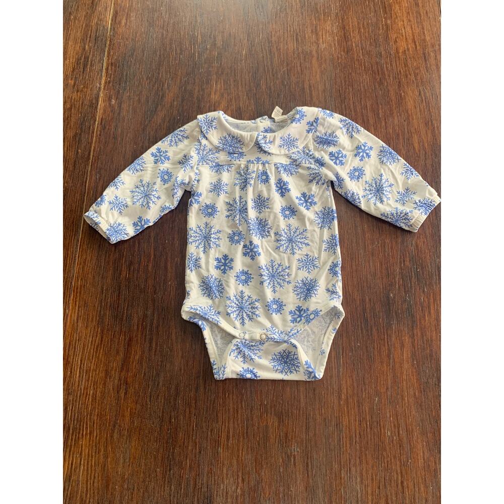 Kate Quinn bamboo snowflake onesie